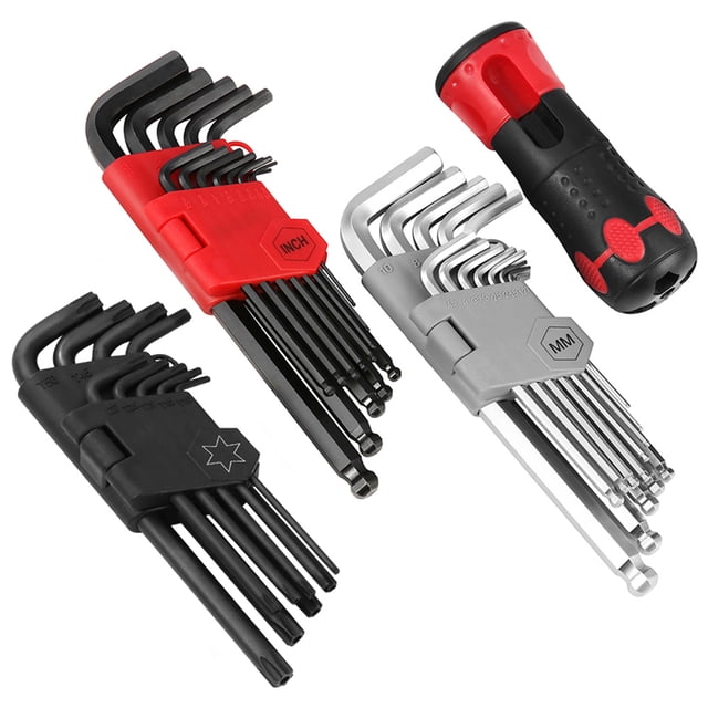 36 PCS Allen Wrench Set Long Arm Ball End Hex Key Socket Head Screw Wrench