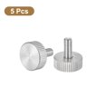 thumbnail image 3 of Unique Bargains Vis Moletées pour Pouce M5x10 mm, Lot de 5 Boulons Plats à Tête Moletée en Acier Inoxydable 304, 3 of 5