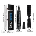 thumbnail image 3 of Trousse de Stylos de Remplissage pour Barbe, Formes, Remplissage et Bordure, Tout d'Un Coup, Dure Toute la Journée, Stylo à 4 Pointes avec Brosse, Imperméable et Résistant à la Sueur, Noir, 5 ml, 3 of 7