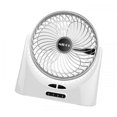 thumbnail image 3 of veasfak Ventilateur de Bureau Rechargeable pour Extérieur Argent, 3 of 9