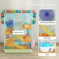 thumbnail image 4 of PawHut 18.5" Hamster Cage with Tube System, Exercise Wheel, Light Blue, 4 of 10