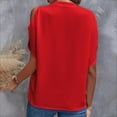 thumbnail image 3 of FAIWAD Summer Tops for Women Off The Shoulder V Neck Shirts Solid Color Going Out Blouses, 3 of 3