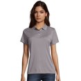 thumbnail image 1 of Hanes Womens Sport Cool DRI Performance Polo, M, Graphite, 1 of 7