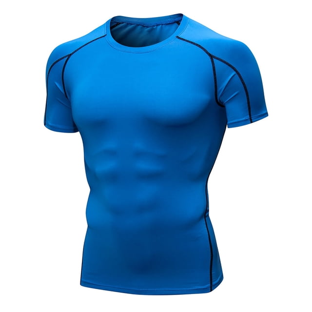 cfhntfmh Men's Shirt Short Sleeve Athletic Base Layer Sports T Shirts Workout Tops for Men Summer Basic Tee