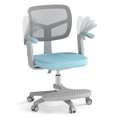 thumbnail image 1 of Costway Kids Desk Chair Children Study Chair with Adjustable Height, Armrest & Footrest Blue, 1 of 10