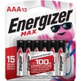 thumbnail image 1 of Piles alcalines AAA Energizer MAX, emballage de 12, 1 of 6