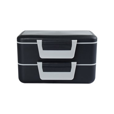 Dvkptbk Lunch Box Plastic and Stainless Steel Double Lunch Box Microwave Lunch Box High Color Value and Large Capacity Office Worker Sealed Lunch Box Camping Essentials