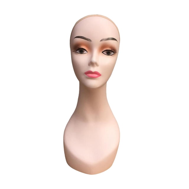 Bald Female Mannequin Head Female Mannequin Head Stand 48 cm Multifunctional Style B