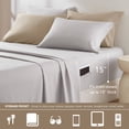 thumbnail image 3 of Regency Heights King Size Comforter Set, 9-Piece Bed in a Bag King, Round Geometric Print Bedding Comforter Set with Sheets, Tan/Gray, 3 of 10