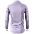 thumbnail image 3 of RXIRUCGD Chemise Décontractée pour Homme à Manches Longues avec Boutons, Poche et Col Rabattable, Rose, Taille : L, 3 of 3