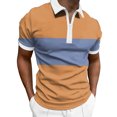 thumbnail image 1 of BOBOGOJP Polo Homme Ajusté T-Shirts Polo de Golf Mode Imprimé (Orange,TTG), 1 of 5