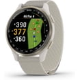 thumbnail image 1 of Garmin Approach S50, Advanced Golf GPS Smartwatch, AMOLED Display, On-Course Features, Wrist-Based Heart Rate, Cream Gold Aluminum Bezel with Ivory ComfortFit Nylon Band, 1 of 8