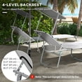 thumbnail image 4 of Outsunny 2 Pcs Chaise Longue d'Extérieur, Chaise Longue Pliante Réglable, Gris, 4 of 10