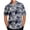 Blue, variant on Mens Hawaiian Print Lapel Short Sleeve Shirt