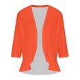 thumbnail image 4 of Jovati Cardigan Décontracté pour Femmes, Haut en Tricot Léger Uni à Manches 3/4 avec Mélange de Polyester Extensible, Coupe Décontractée, Incontournable de la Garde-Robe pour le Printemps et l'Automne, 4 of 7