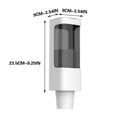 thumbnail image 4 of Wall Mounted Paper Cup Dispenser | Pull-Type for 3oz 5oz Small Disposable Cups | Sanitary Caps | Fits 35-40 Cups | For Home Office Gym Bathroom Kitchen Use, 4 of 4