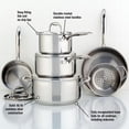 thumbnail image 3 of Meyer Accolade Stainless Steel Cookware Set, 10-Piece, Made in Canada, 3 of 9