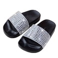 thumbnail image 1 of Xfvqtps Kids Girls Slide Sandals with Rhinestones Soft Sole Non-Slip Home Shower Waterproof PVC Sandals Comfortable Bathroom House Shoes, 1 of 9