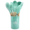 thumbnail image 1 of Yhmxh Kitchen Gadgets Cooking Gadgets Kitchen Gifts Home and Kitchen Cooking Non-stick Pan Storage Bucket Wooden Handle Kitchenware 12-piece Kitchenware Set Cooking utensil, 1 of 1
