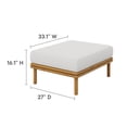 thumbnail image 2 of Modway Wren Ottoman Mobilier de Patio Extérieur en Bois Flotté Naturel, Blanc, 2 of 10
