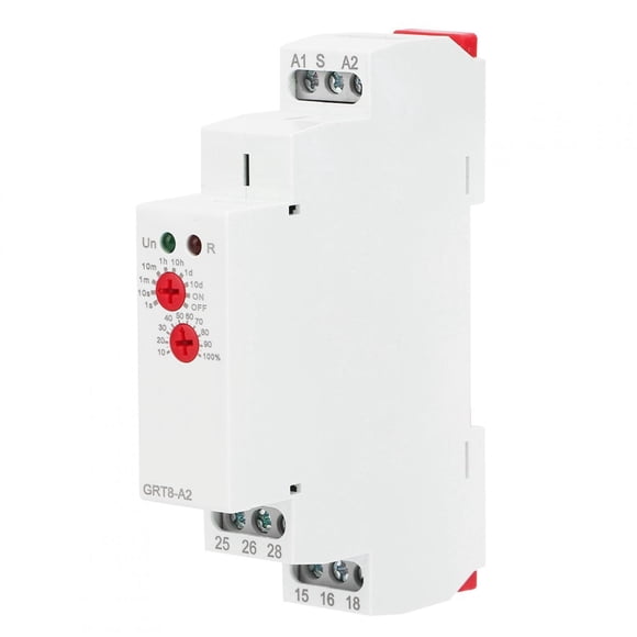 Ymiko GRT8-A2 2 Knob Single Din Rail Ultra-wide Delay Time Relay Timer Control 16A Tgh