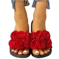 thumbnail image 2 of LSLJS Mode Femmes Décontracté Grandes Fleurs Sandales Plates Chaussures Flip Flop, Pantoufles pour Femmes, 2 of 9