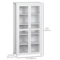 thumbnail image 3 of HOMCOM Armoire de Cuisine, Armoire de Rangement à 5 Niveaux avec Étagères, Blanc, 3 of 10