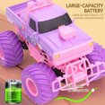 thumbnail image 3 of Remote Control Car for Girls 2.4GHz Pink Purple Remote Control Pickup Truck Rechargeable Off-Road Car, 3 of 8