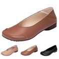 thumbnail image 5 of Cathalem Ballerines Habillées Confortables pour Femmes, Chaussures Plates de Travail, Strass, Talon, Bout Rond, Satin Élégant, Noir 41, 5 of 5