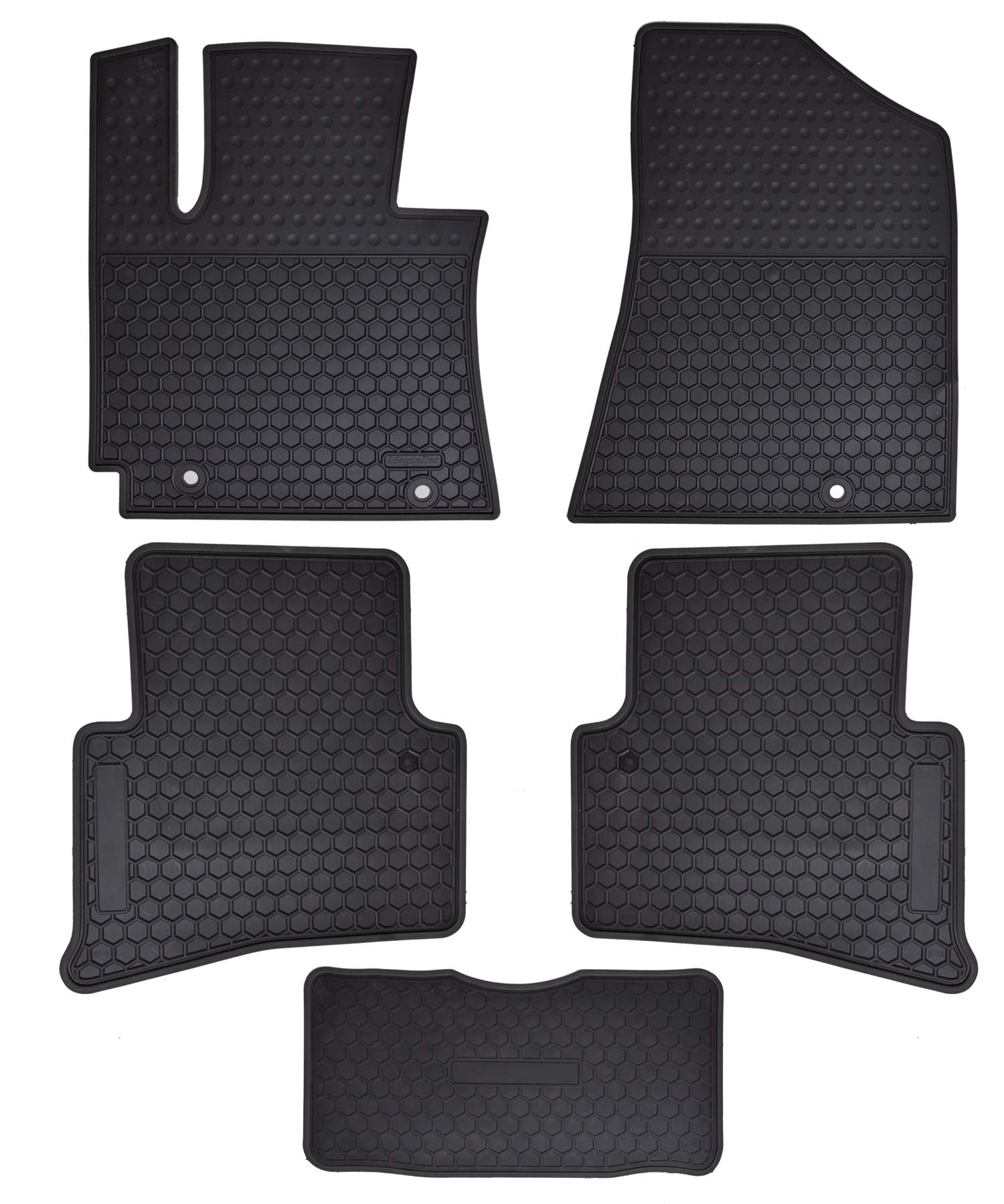 Megiteller Car Floor Mats Custom Fit for Hyundai Tucson 2021 2020 2019 2018 2017 2016 Odorless Washable Heavy Duty Rubber (All Weather) Floor Liners Set Black