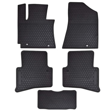 Megiteller Car Floor Mats Custom Fit for Hyundai Tucson 2021 2020 2019 2018 2017 2016 Odorless Washable Heavy Duty Rubber (All Weather) Floor Liners Set Black