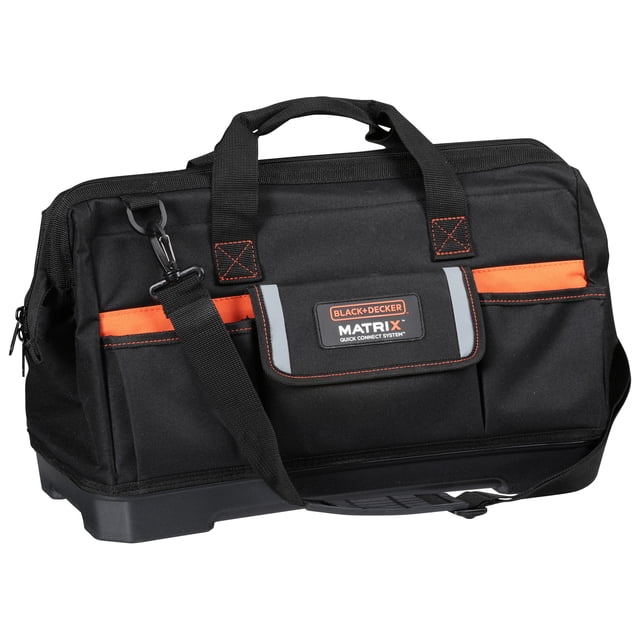 BLACK+DECKER Tool Tote Bag for Matrix System, Wide-Mouth (BDCMTSB)