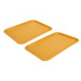 thumbnail image 3 of 2pcs Food Tray Multifunctional Thickened Slip Resistance Chinese Fast Food Serving Tray for Dining Hall RestaurantsYellow, 3 of 9