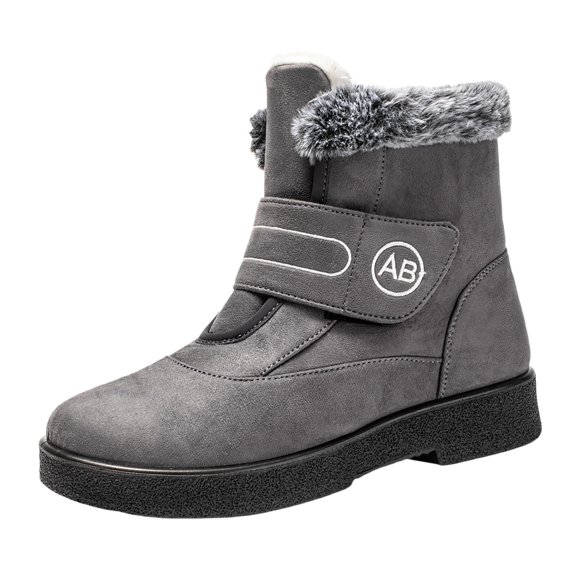 Women's Snow Boots Winter Snow for Women No Heel Women Snow Warm Suede On Mid Snow Boot for Women Snow Low Cut Viscose Calf Comfortable Fashion Flat Go Walk for Women Snow Womens Snow Skis