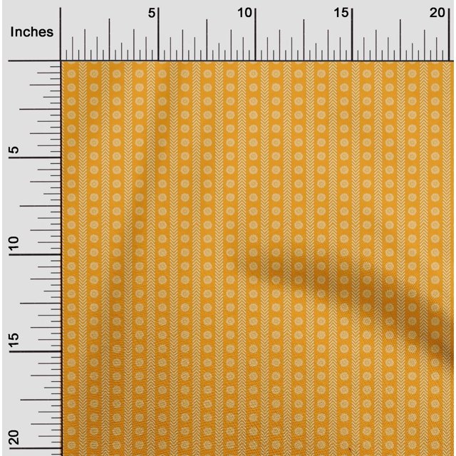 oneOone Polyester Lycra Mustard Yellow Fabric Stripe Geometric Craft Projects Decor Fabric Printed By The Yard 56 Inch Wide