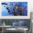 thumbnail image 1 of Panorama de Rivière Bleu Roche - Grande Oeuvre sur Toile de Plage, 1 of 3