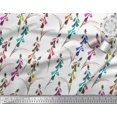 thumbnail image 2 of Soimoi White Rayon Crepe Fabric Colorful Flower Watercolor Print Sewing Fabric BTY 46 Inch Wide, 2 of 3