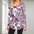 thumbnail image 1 of TIMIFIS Mode Automnale pour Femmes Tunique à Manches Longues d'Automne pour Femmes pour Porter avec des Leggings Blouse Décontractée à Col en V T-Shirt Blouse pour Femmes, 1 of 7