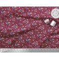 thumbnail image 3 of Soimoi Red Poly Georgette Fabric Text & Butterfly Print Fabric by the Yard 52 Inch Wide, 3 of 5