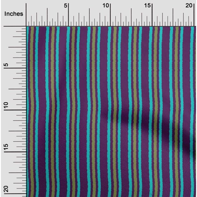 oneOone Polyester Lycra Fabric Stripe Block Print Fabric BTY 56 Inch Wide