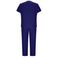 thumbnail image 3 of Women Scrub Sets, V Neck Medical Uniform Top with Pockets, Drawstring Scrub Pants, Nurse Uniform Sets for Work, Casual Two-Piece Outfits, 3 of 6