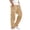 Khaki, variant on Pants for Men Solid Casual Multiple Pockets Outdoor Straight Type Fitness Pants Cargo Pants Trousers