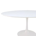 thumbnail image 2 of Plata Import Oval Shiny MDF Table in White, White MDF Table, Aluminum Table, White Table with Aluminum Base, Oval Table with semi-glossy finish, White Oval Table 66", 2 of 4