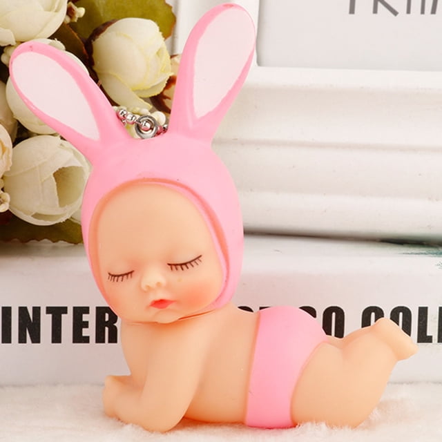 EGNMCR DIY Sleeping Baby Birthday Cake Baking Decorations Cute Little Doll Keychain baking tool