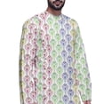 thumbnail image 3 of Atasi Indian Asymmetric Party Wear Kurta With White Churidar Pajama Set For Men, 3 of 3