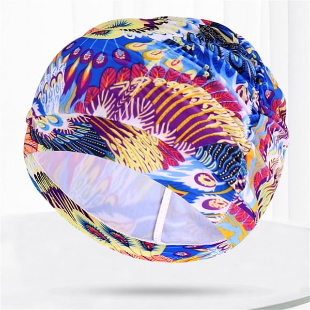 High Elastic Swimming Cap Bathing Cap Long Hair Cap Water Sport Turban Hats