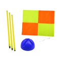 thumbnail image 1 of S SERENABLE Soccer Corner Flag Portable Replacement with Base Football Field Corner Flag 1.5m pole blue base, 1 of 9