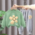 thumbnail image 3 of Pisexur Ensemble de Vêtements d'Automne et d'Hiver pour Bébés Filles Garçons 2 Pcs Mode Décontractée Imprimé Floral Manches Longues Col Rond Chandails en Molleton et Pantalons Ensemble de Survêtement pour Filles Garçons 3-8 Ans, 3 of 4