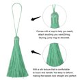 thumbnail image 3 of Unique Bargains 6.5' Silky Bookmark Tassels with Loop for DIY Craft Accessory, 8Pack Dark Green, 3 of 5
