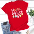 thumbnail image 2 of AMERTEER T-Shirt Joyeuse Pâques pour Femmes Col Rond Manches Courtes Coupe Ample Décontractée Imprimé Bunny, 2 of 3